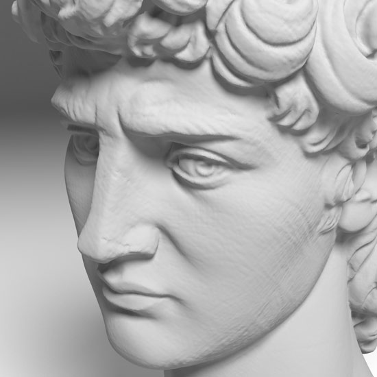 David (Replik), Scan mit Real-Time Structured-Light Scanner © 3D-Modell: 	Fraunhofer IGD