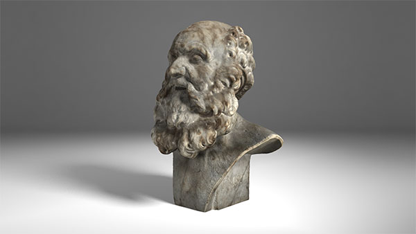 Bust of a Bearded Old Man (Franz Xaver Messerschmidt) © Liebieghaus Skulpturensammlung / 3D model: Fraunhofer IGD